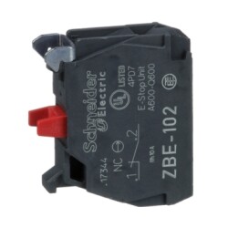 ZBE102 - Başlık Ø22 İçin Tek Kontak Bloğu 1Nk Vida Kelepçesi Terminali - Schneider Electric