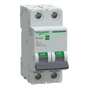 EZ9F57206 - Easy9 Pro 2P C 6A MCB 6000A - 1