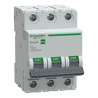  EZ9F59306 - Easy9 Pro H 3P C 6A MCB - 1