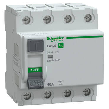 EZ9R49440 - Easy9 Pro 4P 40A 30mA A-Type RCCB - 1