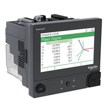 METSEION93040 - PowerLogic™ ION9000 Enerji Kalite Analizörü, DIN raya montaj, LVCS, 192 mm display, B2B adaptörü, HW kit - 1