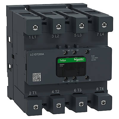 LC1DT200AKUE - CTR Deca 200A 4P 100-250V ACDC EvLk - 1